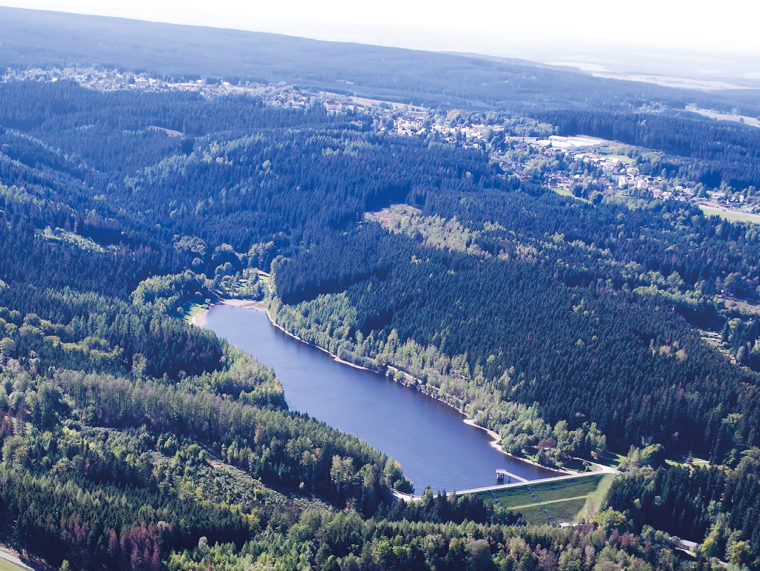 Luftbild Talsperre Falkenstein